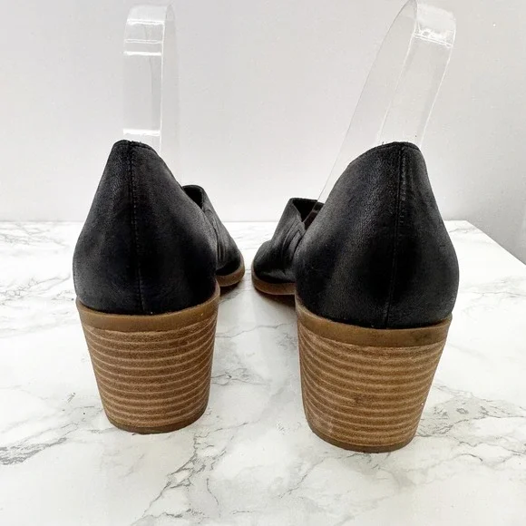 Lucky Brand Raheema‎ D'Orsay Black Block Heel Sandals Size 7.5 - Picture 3 of 8